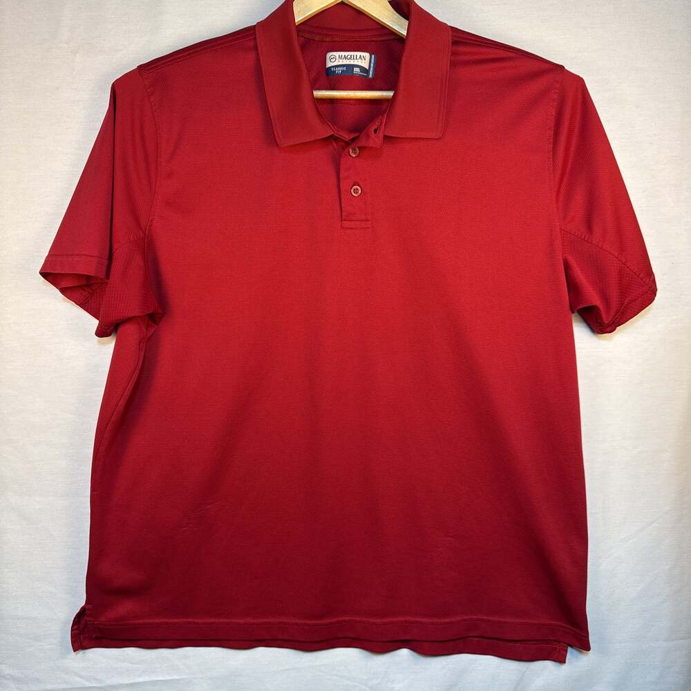Magellan Outdoors Men's XXL Red Short Sleeve Polo Shirt